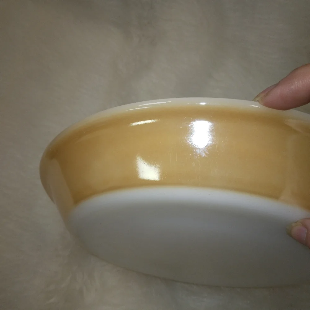 VINTAGE FIRE KING 9 Peach Luster 9 inch pie plate, VGUC